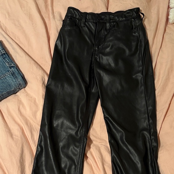 GAP Black Faux Leather Kids Formal Pants - Picture 2 of 5